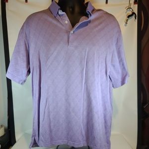 Daniel Cremieux Signature Collection Mens Purple Short Sleeve Polo Shirt Size L